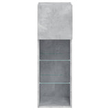 TV Cabinet with LED Lights Concrete Grey 30.5x30x90 cm 837007