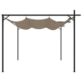 Pergola with Retractable Roof Taupe 295x292x230 cm 360115