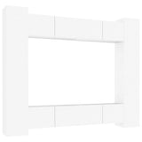 8 Piece TV Cabinet Set White Engineered Wood 3114230