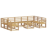 Outdoor Sofa Set 10 pcs White Solid Acacia Wood 3388253