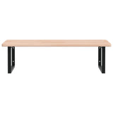 Basin Shelf Wall Mounted Steel and Solid Wood Oak 3302465