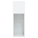 TV Cabinets with LED Lights 2 pcs White 30.5x30x90 cm 837002