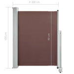 Patio Retractable Side Awning 100x300 cm Brown 48340