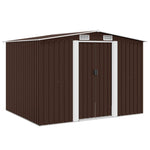 Garden Storage Shed Brown 257x205x178 cm Steel 47031
