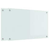 Kitchen Backsplash 2 pcs White 80 x 50 cm Tempered Glass 3415522