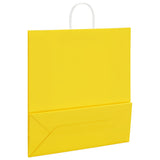Paper Bags 250 pcs with Handles Yellow 45x17x48 cm 4101793