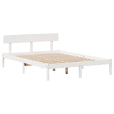 Bed Frame without Mattress White 140x200 cm Solid Wood Pine 3306620
