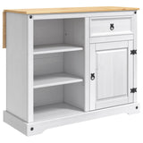 Kitchen Trolley 2 pcs White and Honey Wax 112 x 70 x 91.5 cm 3425387