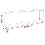 Wall Cube Shelf 4 pcs White 100x15x30 cm Engineered Wood 807080