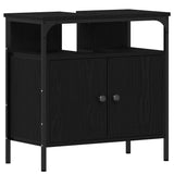 Bathroom Furniture Set 3 pcs Black Oak Engineered Wood 3334372