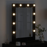 Vanity Mirror Rectangular with Mirror Black Oak 70 x 50 x 18 cm 868334