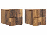 Wall-Mounted Bedside Cabinet 2 pcs Old Wood 33 x 34.5 x 43 cm 898312