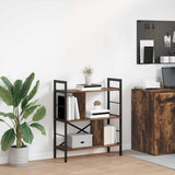 Bookshelf Smoked Oak 75 x 30 x 91 cm Engineered Wood 883972