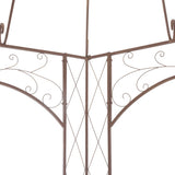 Garden Pavilion Antique Brown 3 m Iron 45438