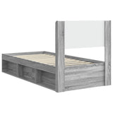 Bed Frame with Storage and Headboard Grey Sonoma 100 x 200 cm 3414248