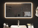 LED Bathroom Mirror Transparent 80 x 60 cm Tempered Glass 42045818