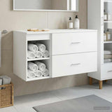 Bathroom Furniture Set 2 pcs White Engineered Wood 3403936