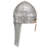 Crusader Knight Helmet Antique Replica LARP Silver Steel 286222