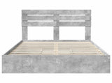 Storage Bed Concrete Grey 135 x 190 cm Engineered Wood 3411576