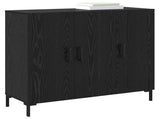 Sideboard Black Oak 90 x 34 x 80 cm Engineered Wood 879585