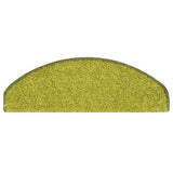 Stair Mats 15 pcs 65x21x4 cm Green Half Round Large 322383
