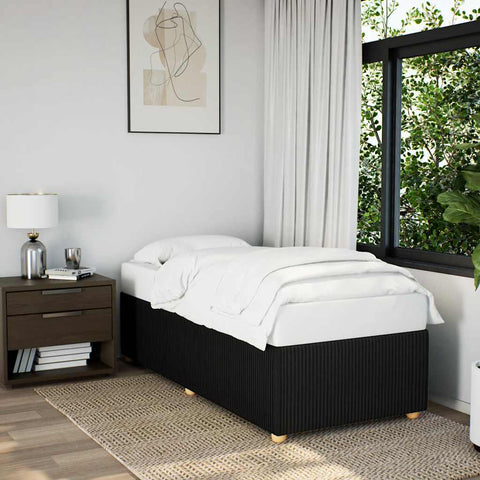 Bed Frame without Mattress Black Single Fabric 3285073