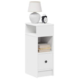 Bedside Cabinet with Drawer White 25x31x66 cm 858614