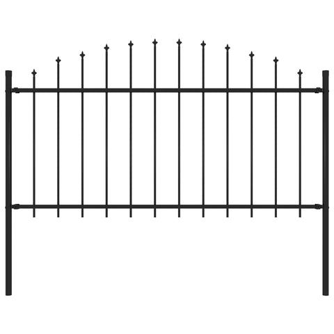 ZNTS Garden Fence with Spear Top Steel 144943