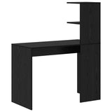 Desk with Shelf Black Oak 102 x 50 x 124 cm Engineered Wood 869355