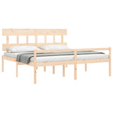 Senior Bed without Mattress 200x200 cm Solid Wood 3195436