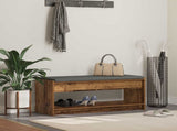 Hall Bench Old Wood 103 x 38 x 45 cm Engineered Wood and Fabric 891590