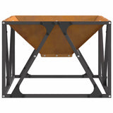 Fire Pit Brown 50 x 50 x 35 cm Weathering Steel 858993