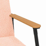 Armchair Pink 59 x 75 x 78 cm Curly Wool-like Fabric 42017700