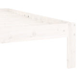 Bed Frame without Mattress White Solid Wood Pine 120x200cm 810361