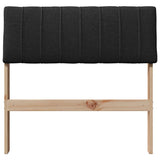 Upholstered Headboard Black 80 cm Solid Pine Wood 879256