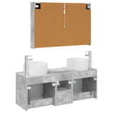 Bathroom Cabinet Set 4 pcs Concrete Grey Engineered Wood 3406546