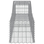 Arched Gabion Baskets 2 pcs 400x50x40/60 cm Galvanised Iron 3146957