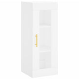 Highboard White 34.5x34x180 cm Engineered Wood 3199417