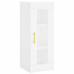 Highboard White 34.5x34x180 cm Engineered Wood 3199481