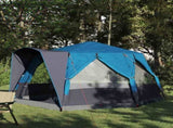 Cabin Tent 5-Person with Roof Blue and Grey 333 x 317 x 194 cm 42004030