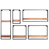 Wall Shelves 5 pcs Solid Wood Acacia 373633