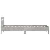 Bed Frame without Mattress with LED Lights Concrete Grey 100x200 cm 838711