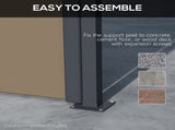 Retractable Side Awning, Outdoor Privacy Screen for Garden, Hot Tub, Balcony, Terrace, Pool, 400 x T3398P313626