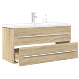 ZNTS 2 Piece Bathroom Furniture Set Sonoma Oak Engineered Wood 3324966