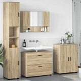 Bathroom Furniture Set with Drawer with Shelf 4 pcs Sonoma Oak 3393085