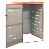 Single Wheelie Bin Shed 69x77.5x112.5 cm Stainless Steel 149562