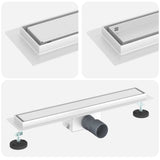 2 in 1 Shower Drain Silver 60 cm Stainless Steel 304 42015938