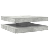 Coffee Table 360-Degree Rotatable Concrete Grey 90x90x34.5 cm 3321354