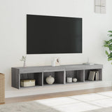 TV Cabinets with LED Lights 2 pcs Grey Sonoma 80x30x30 cm 837152