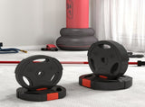 Olympic Weight Plates Set, with Two 10kg and Two 5kg weights, Black T3398P376779